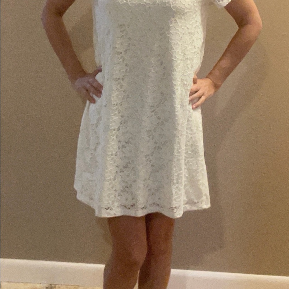 Contempo Casuals Ivory Lace Dress – Size L
